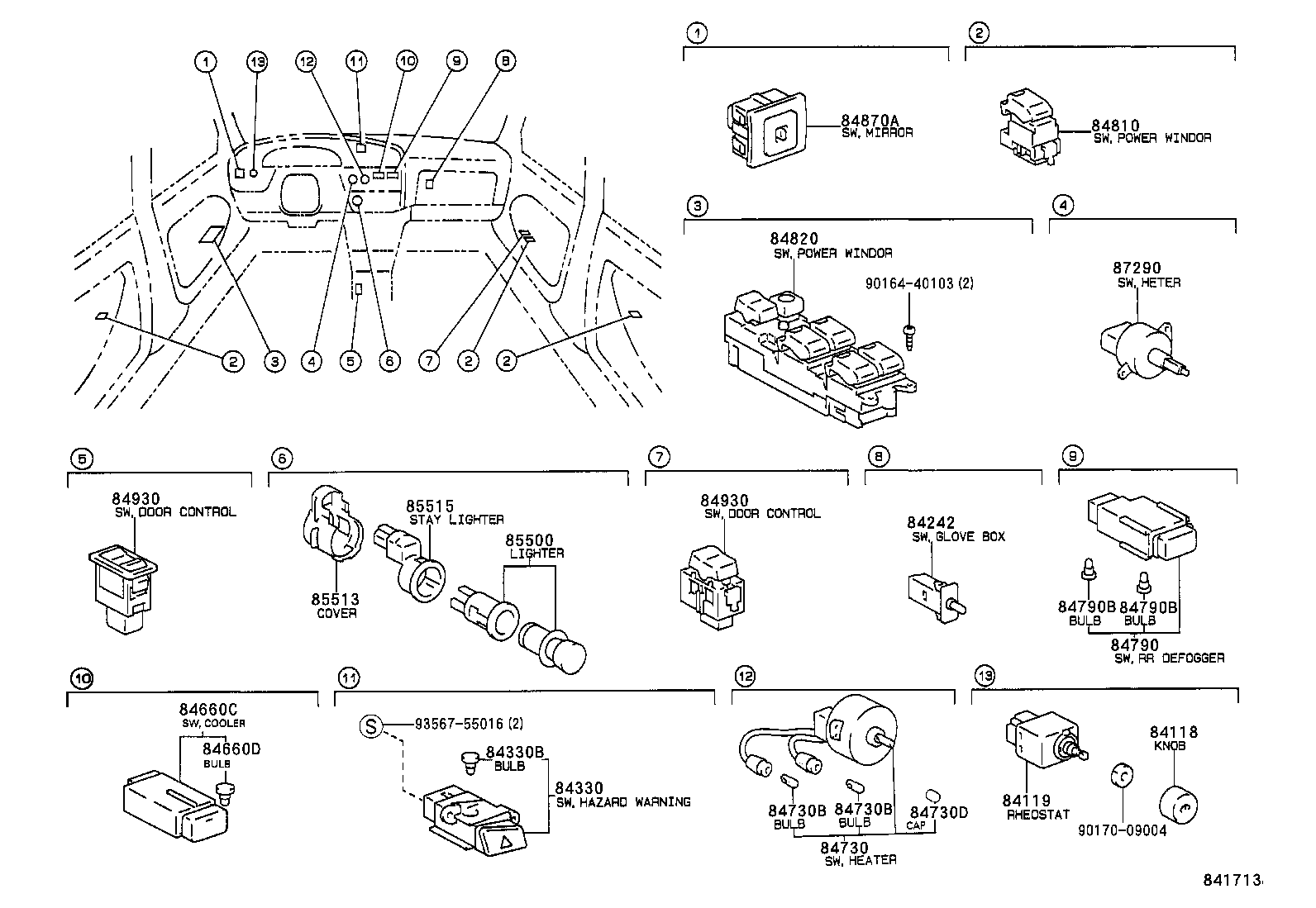  CAMRY JPP SED |  SWITCH RELAY COMPUTER