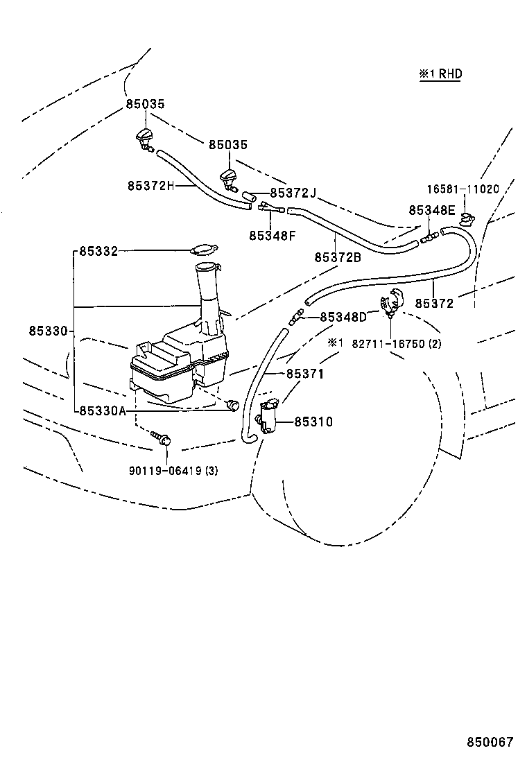  TERCEL |  WINDSHIELD WASHER