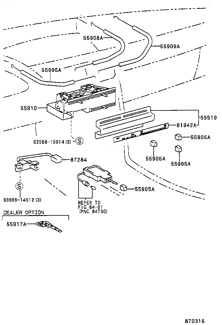  TERCEL |  HEATING AIR CONDITIONING CONTROL AIR DUCT