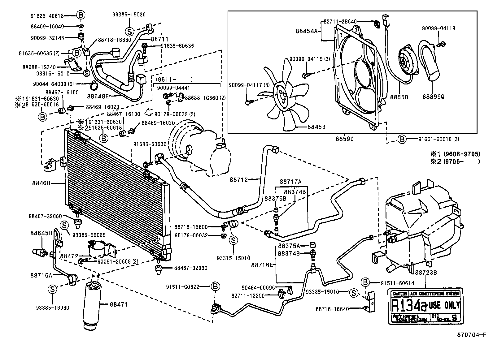  TERCEL |  HEATING AIR CONDITIONING COOLER PIPING