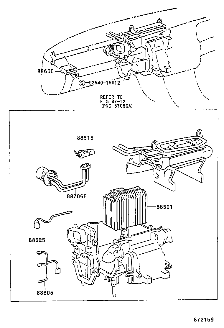  CAMRY JPP SED |  HEATING AIR CONDITIONING COOLER UNIT