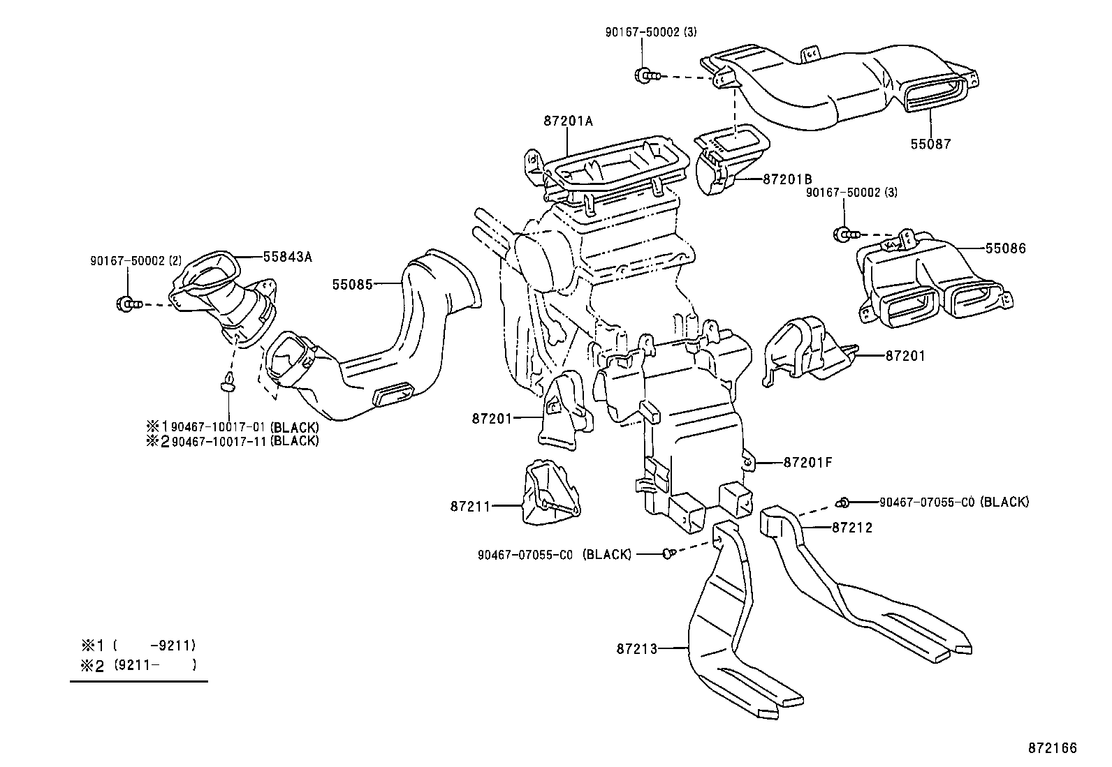  CAMRY JPP SED |  HEATING AIR CONDITIONING CONTROL AIR DUCT