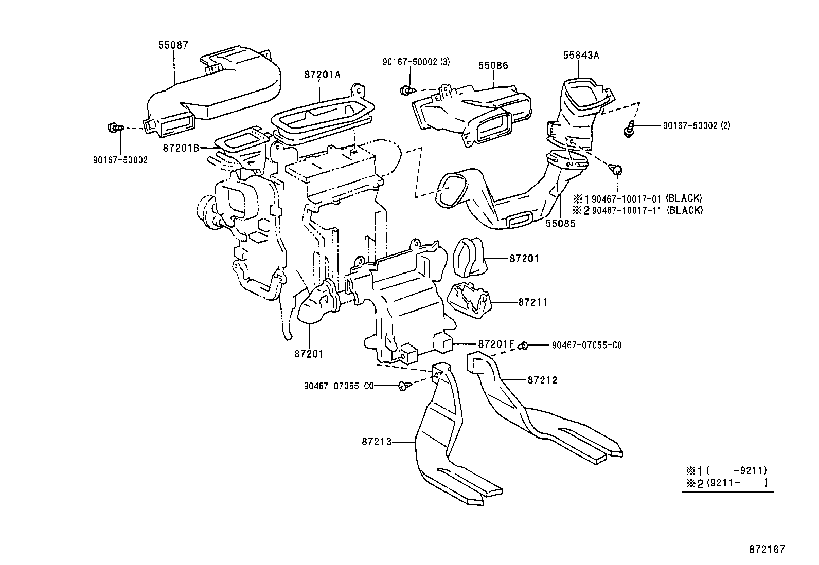  CAMRY JPP SED |  HEATING AIR CONDITIONING CONTROL AIR DUCT
