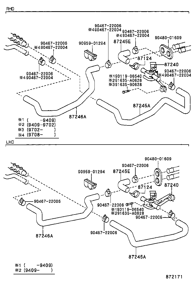  CAMRY JPP SED |  HEATING AIR CONDITIONING WATER PIPING