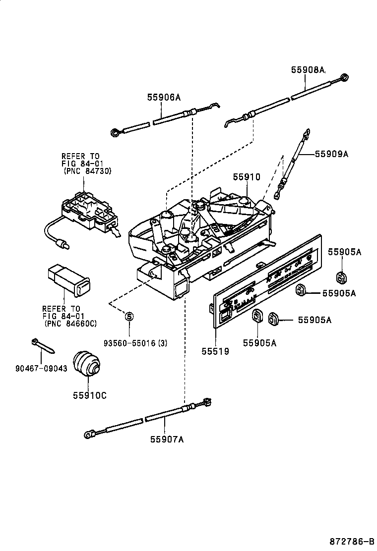  4RUNNER |  HEATING AIR CONDITIONING CONTROL AIR DUCT