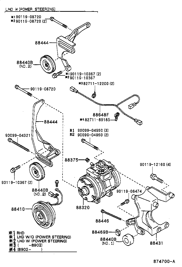  HILUX 2WD |  HEATING AIR CONDITIONING COMPRESSOR