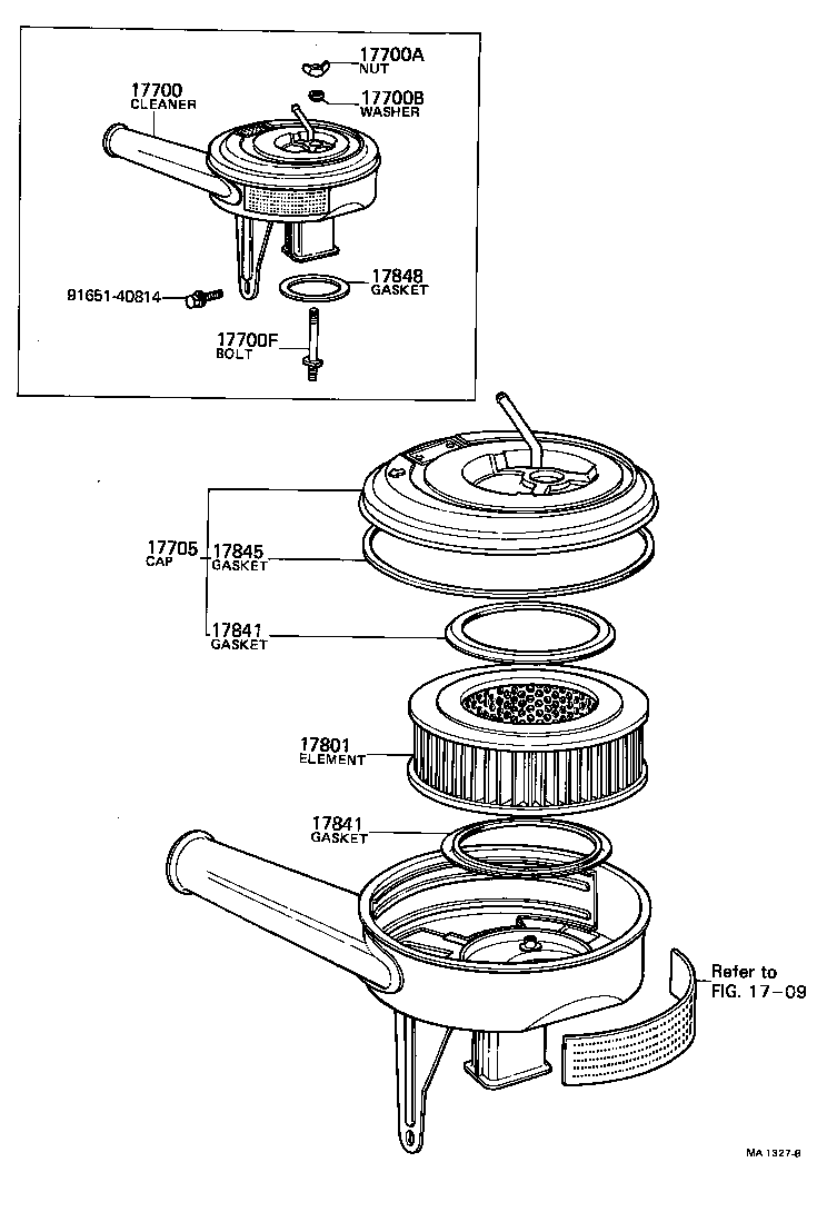  TOYOTA1000 |  AIR CLEANER