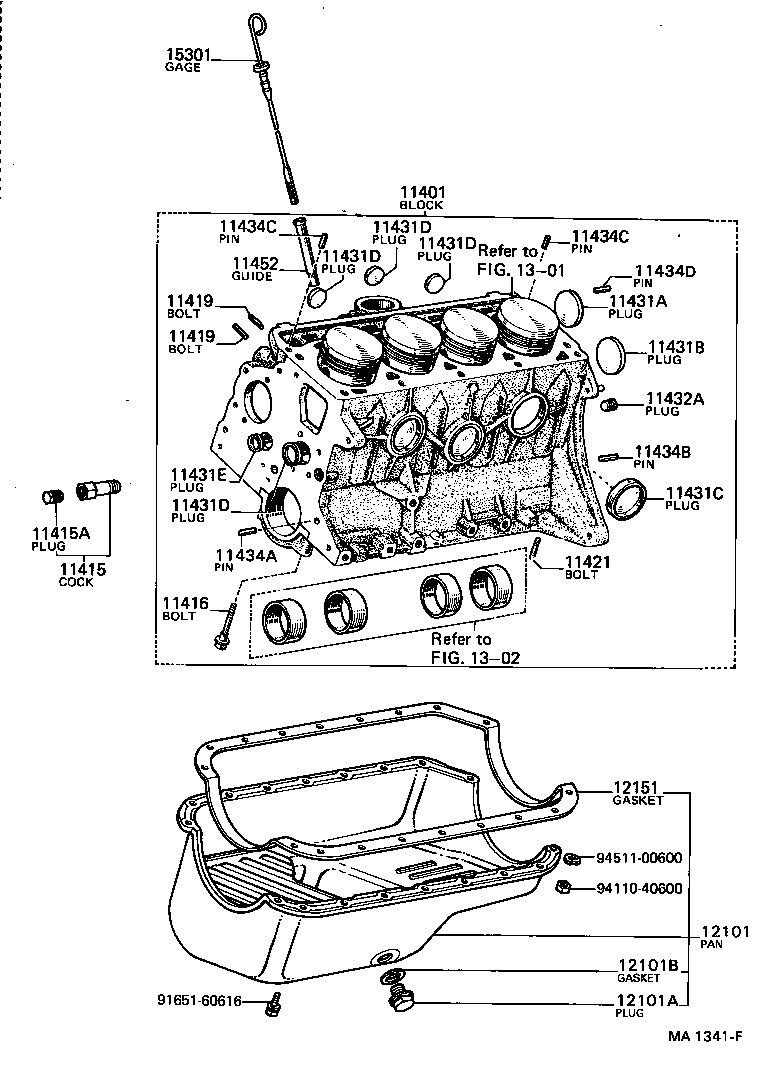  TOYOTA1000 |  CYLINDER BLOCK