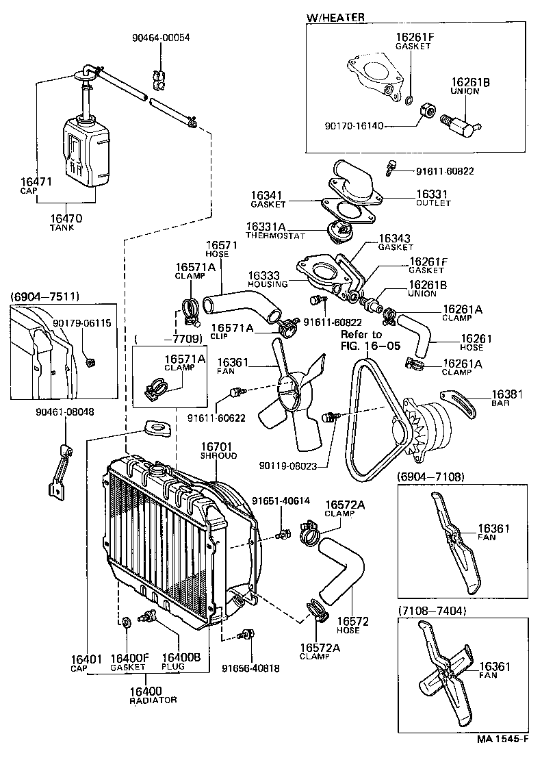  TOYOTA1000 |  RADIATOR WATER OUTLET