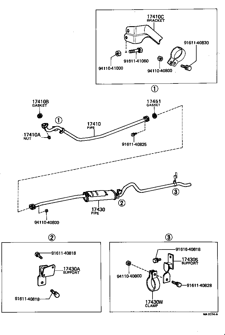  TOYOTA1000 |  EXHAUST PIPE