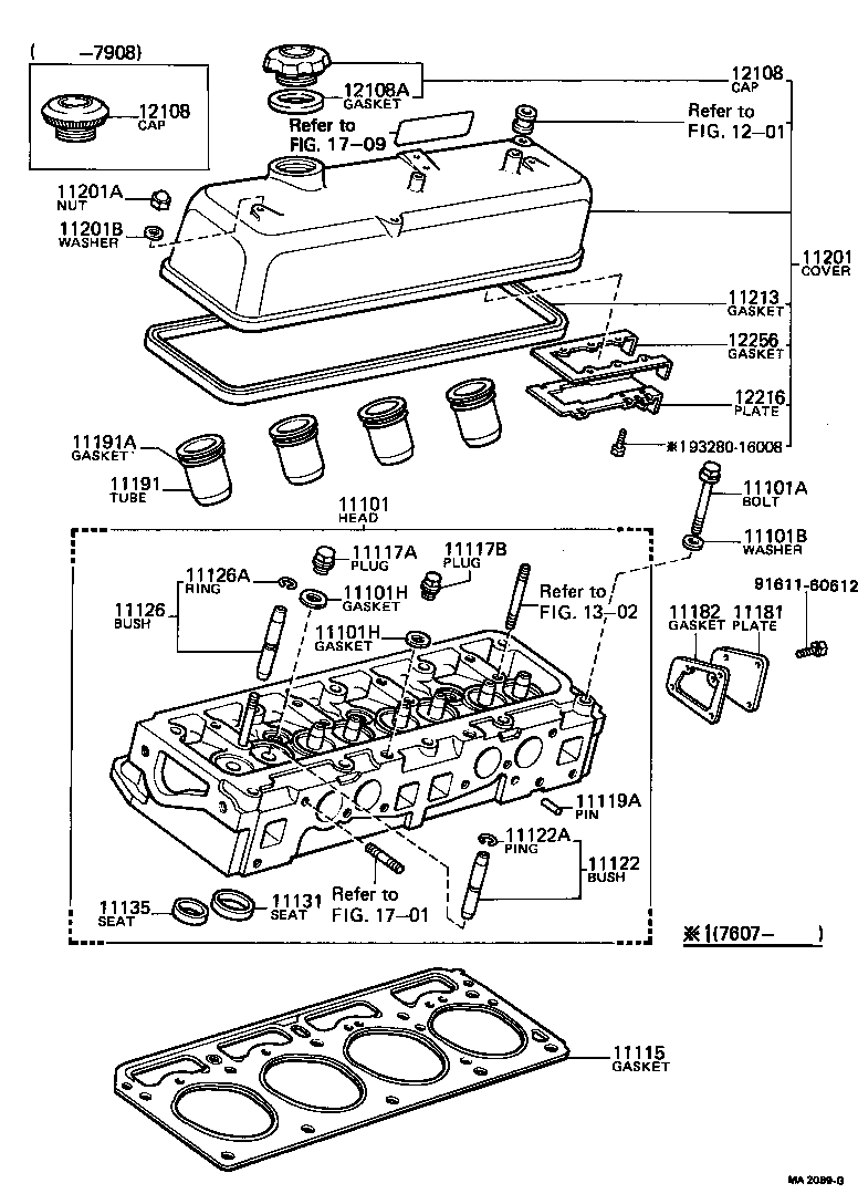  TOYOTA1000 |  CYLINDER HEAD