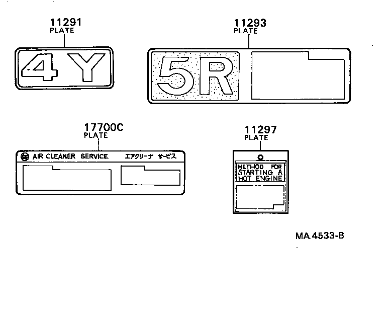  STOUT |  CAUTION PLATE NAME PLATE ENGINE