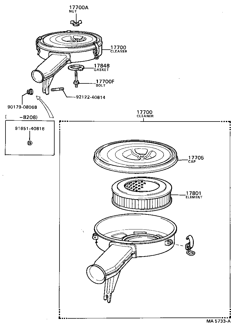 TOYOTA1000 |  AIR CLEANER