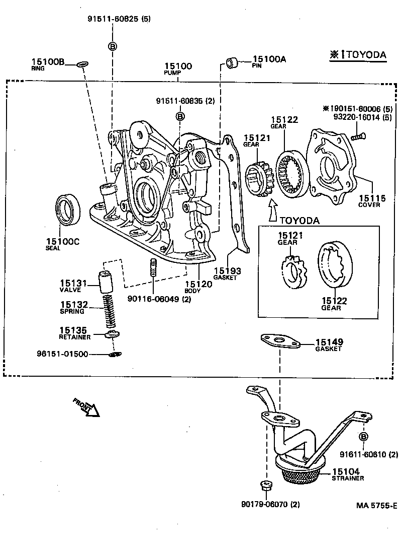  TERCEL |  ENGINE OIL PUMP