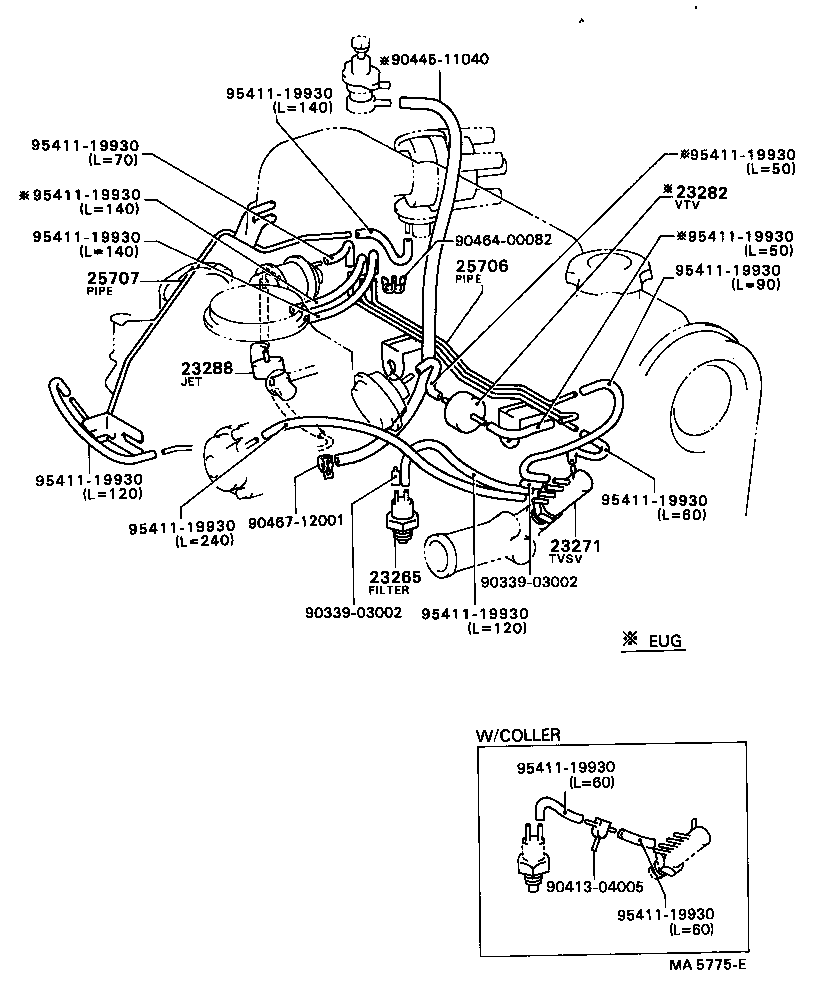  TERCEL |  VACUUM PIPING