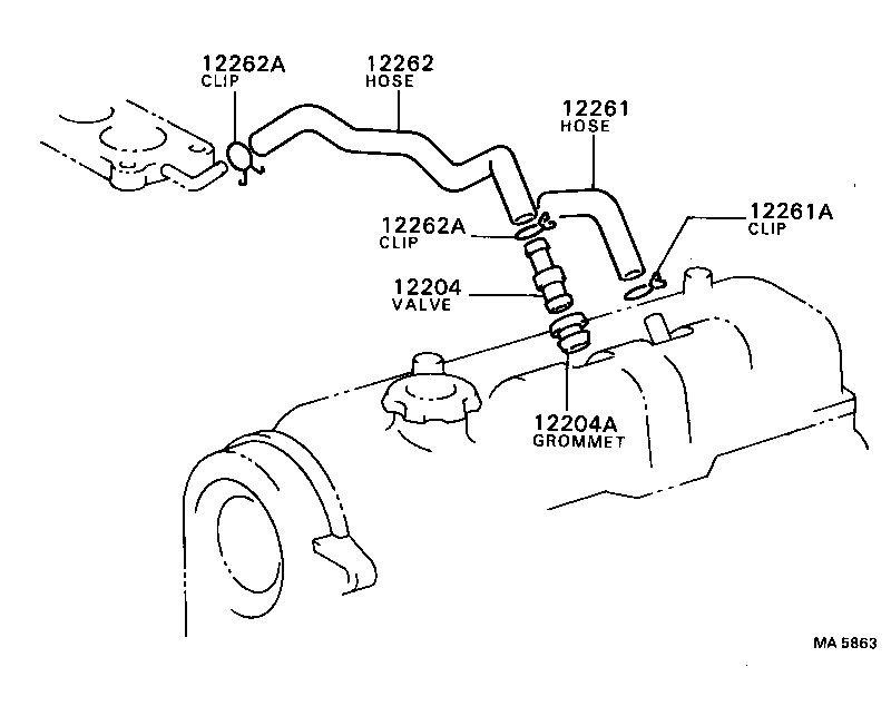  TERCEL |  VENTILATION HOSE