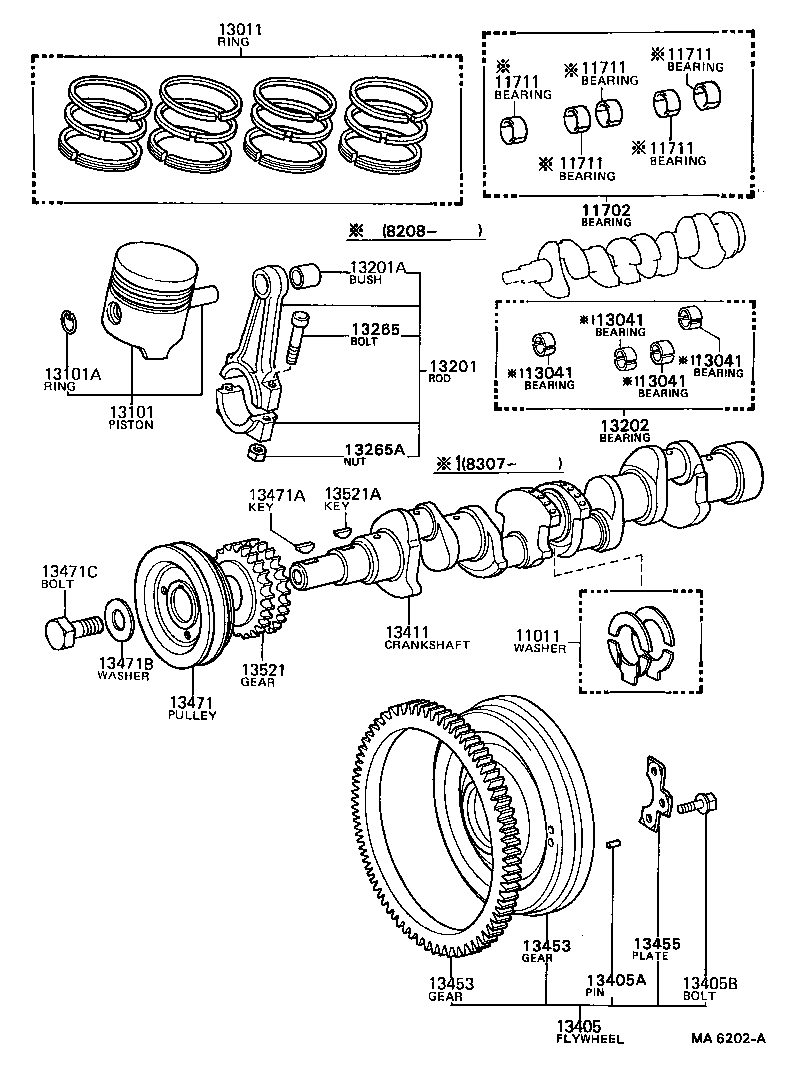  TOYOTA1000 |  CRANKSHAFT PISTON