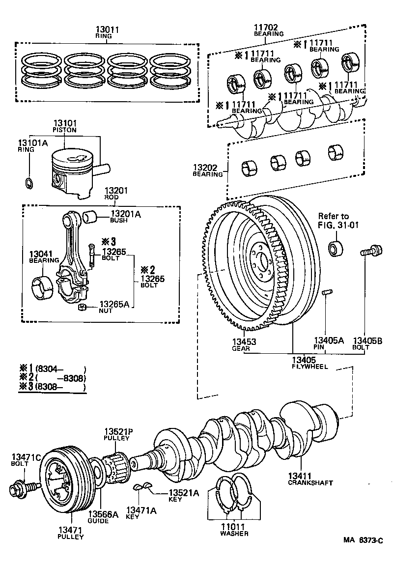  HIACE VAN COMUTER |  CRANKSHAFT PISTON