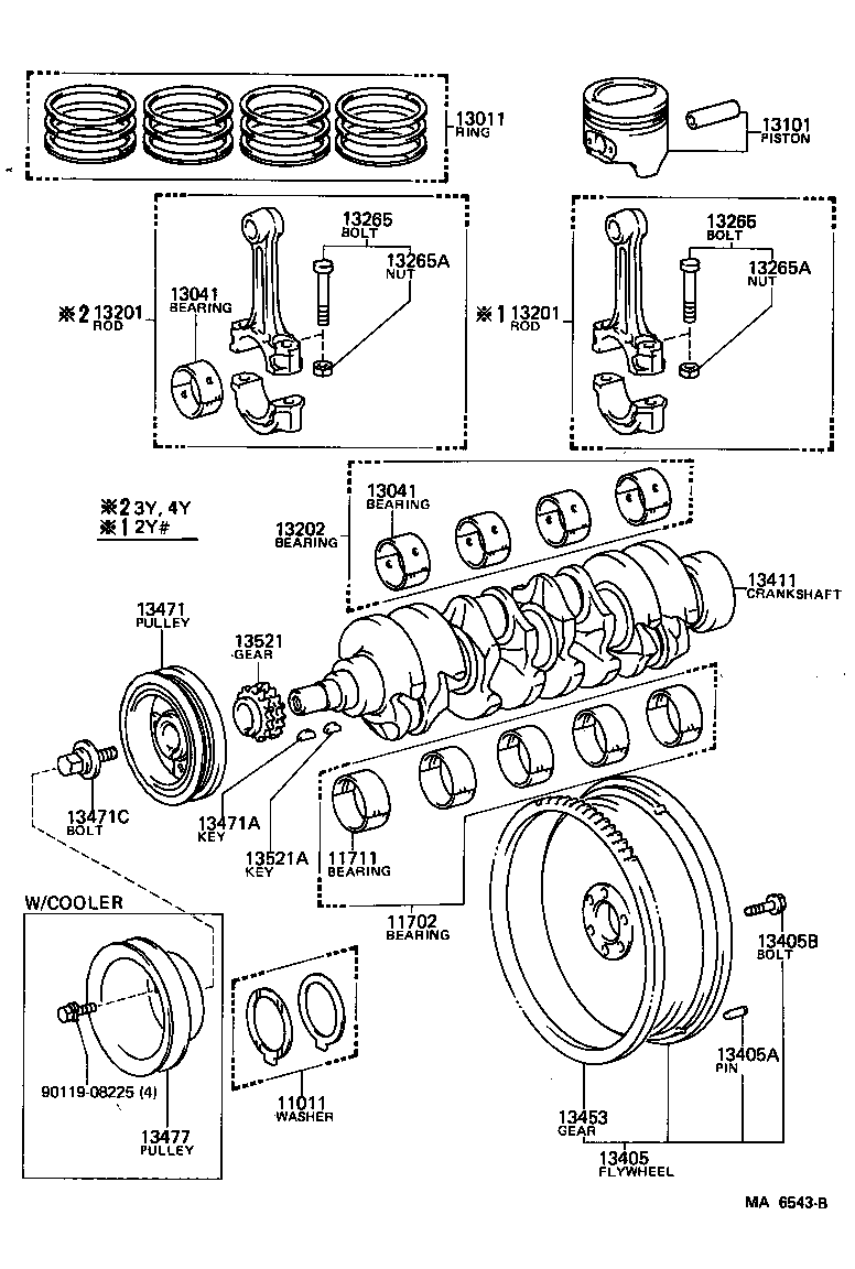  HIACE VAN COMUTER |  CRANKSHAFT PISTON