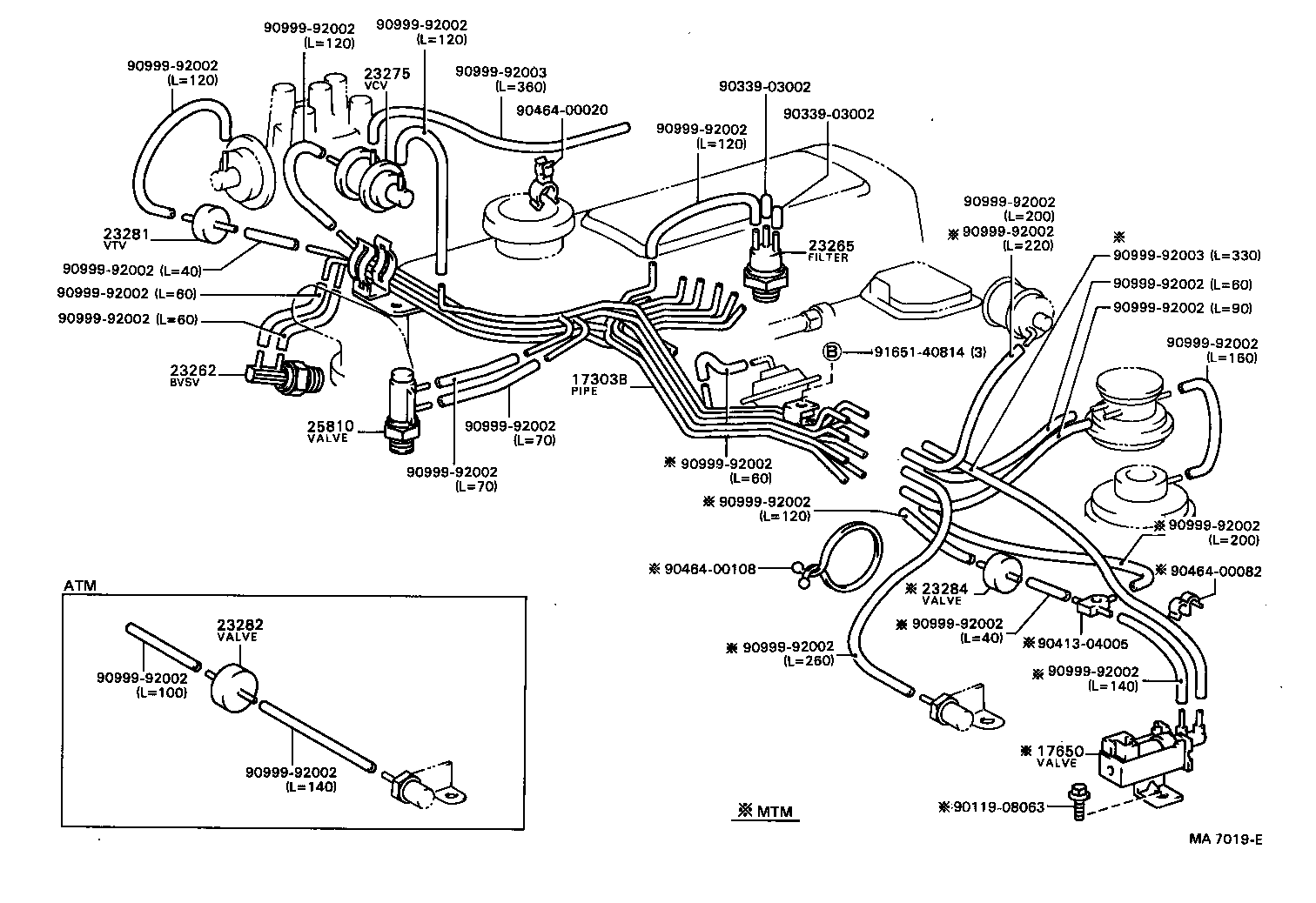  HILUX |  VACUUM PIPING