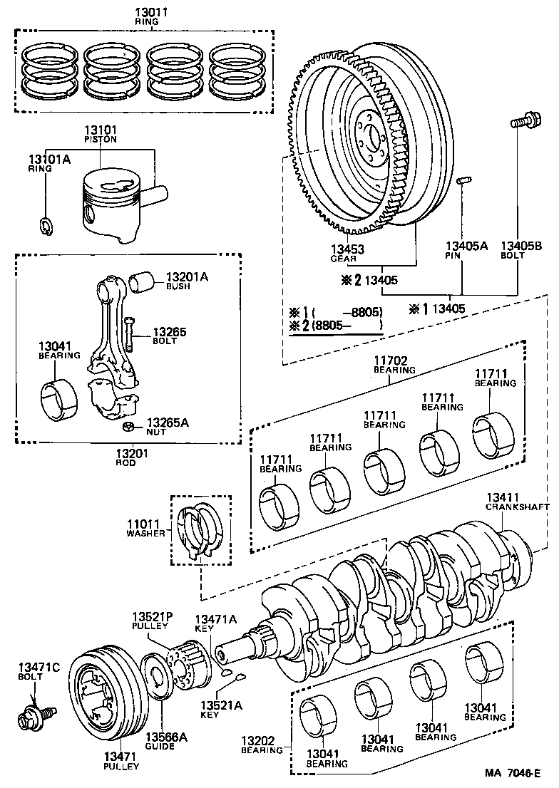  CROWN |  CRANKSHAFT PISTON