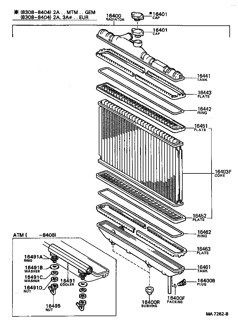 TERCEL |  RADIATOR WATER OUTLET