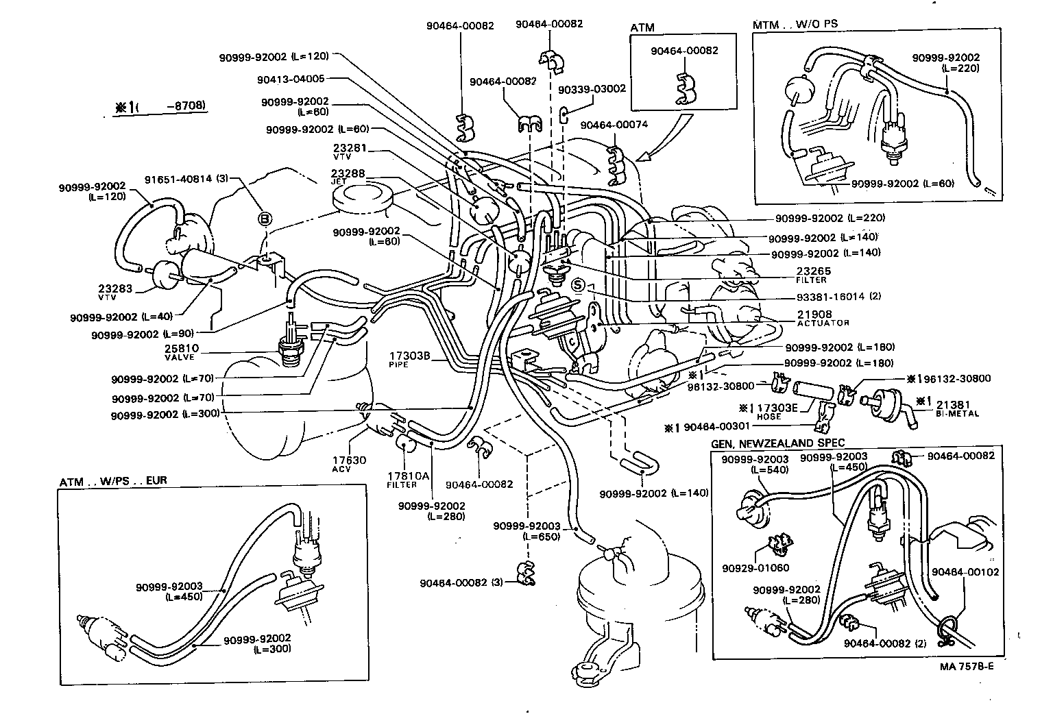  MODEL F |  VACUUM PIPING