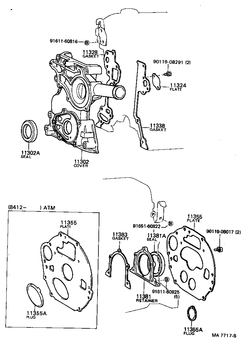  CRESSIDA |  TIMING GEAR COVER REAR END PLATE