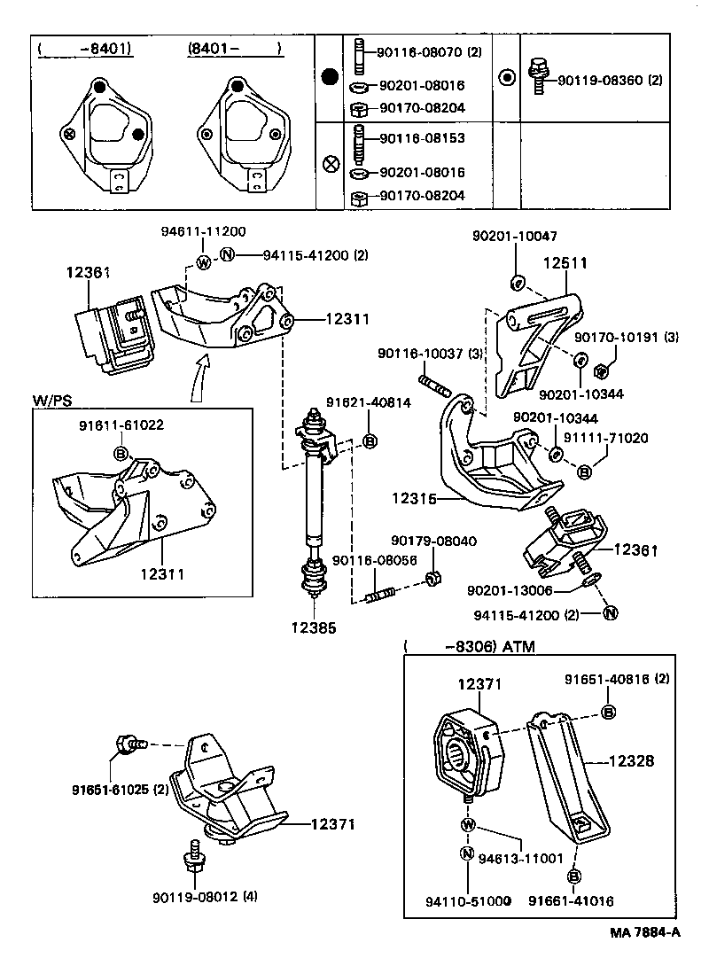  TERCEL |  MOUNTING