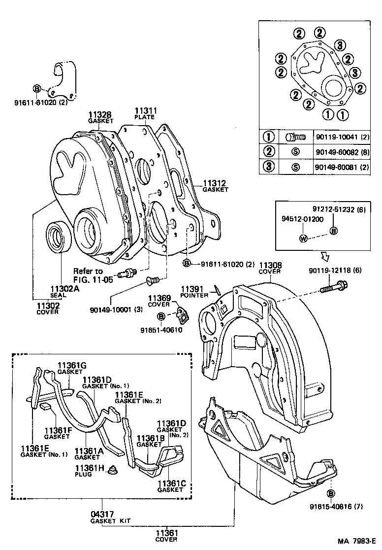  LAND CRUISER 70 |  TIMING GEAR COVER REAR END PLATE