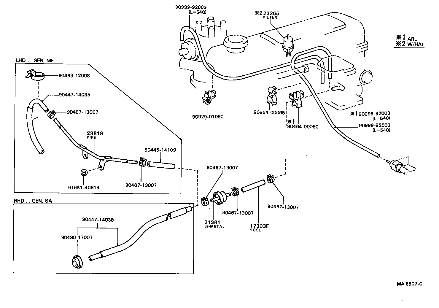  HILUX |  VACUUM PIPING