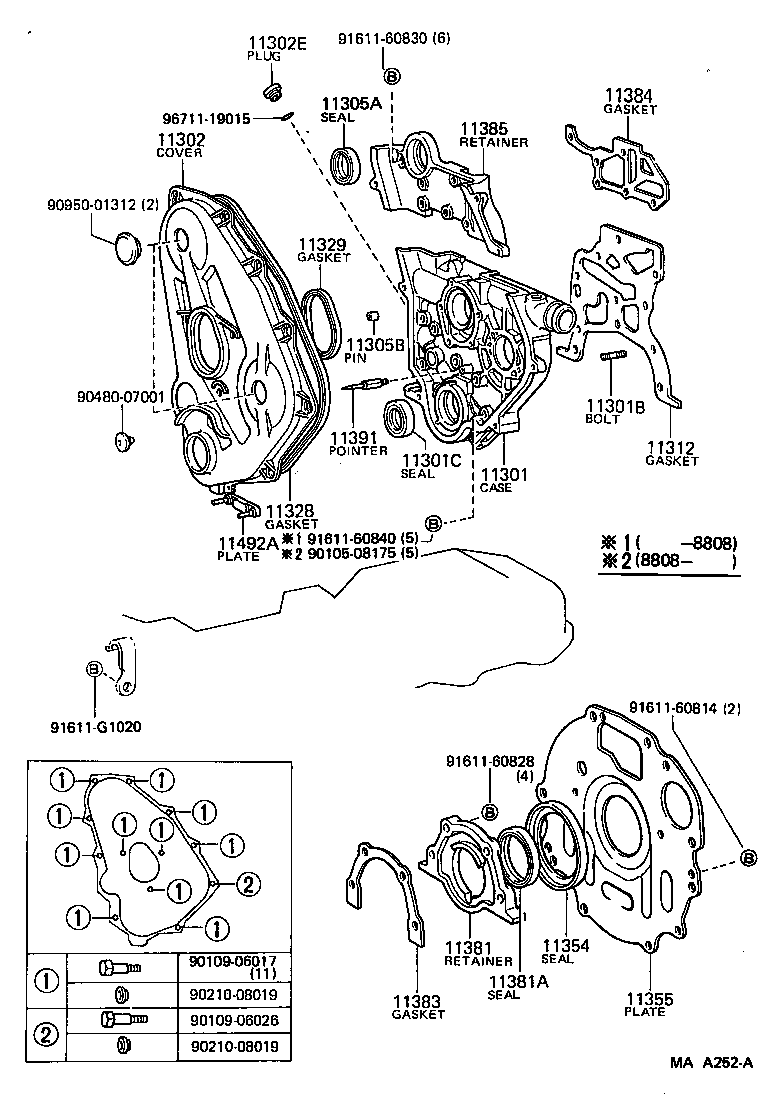  CROWN |  TIMING GEAR COVER REAR END PLATE