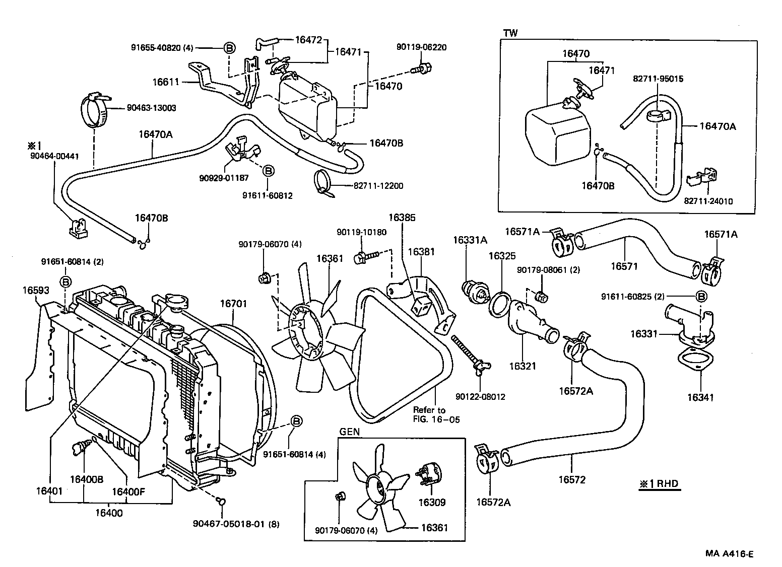  DYNA100 |  RADIATOR WATER OUTLET