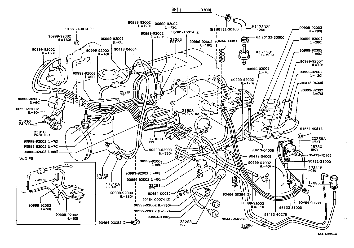  MODEL F |  VACUUM PIPING