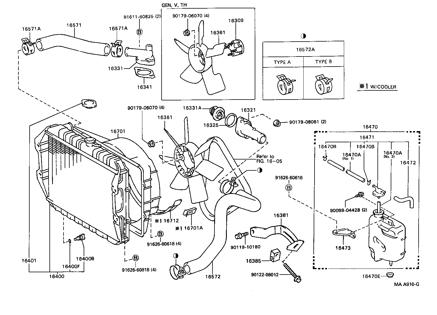  HILUX 2WD |  RADIATOR WATER OUTLET