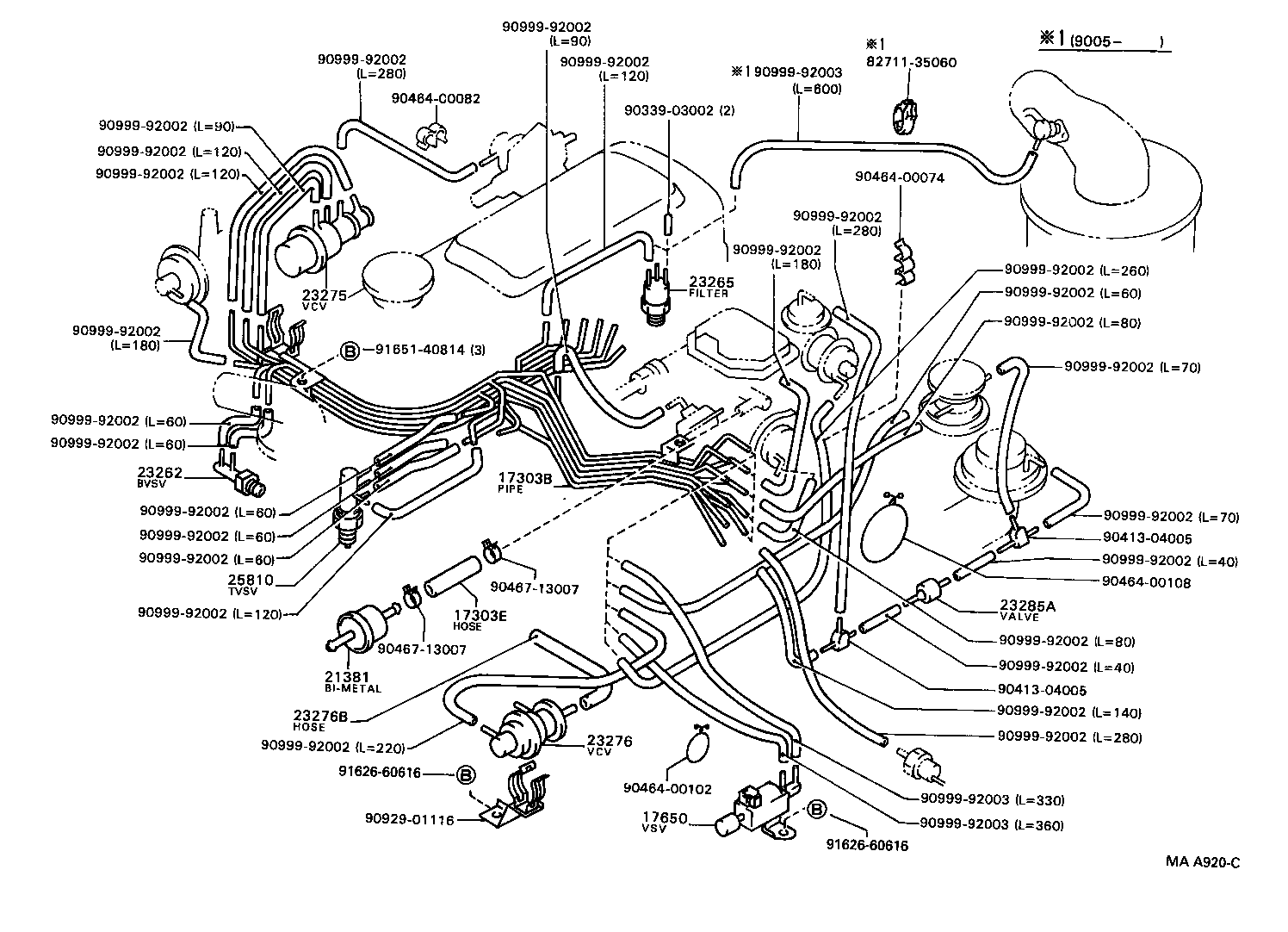  HILUX 2WD |  VACUUM PIPING