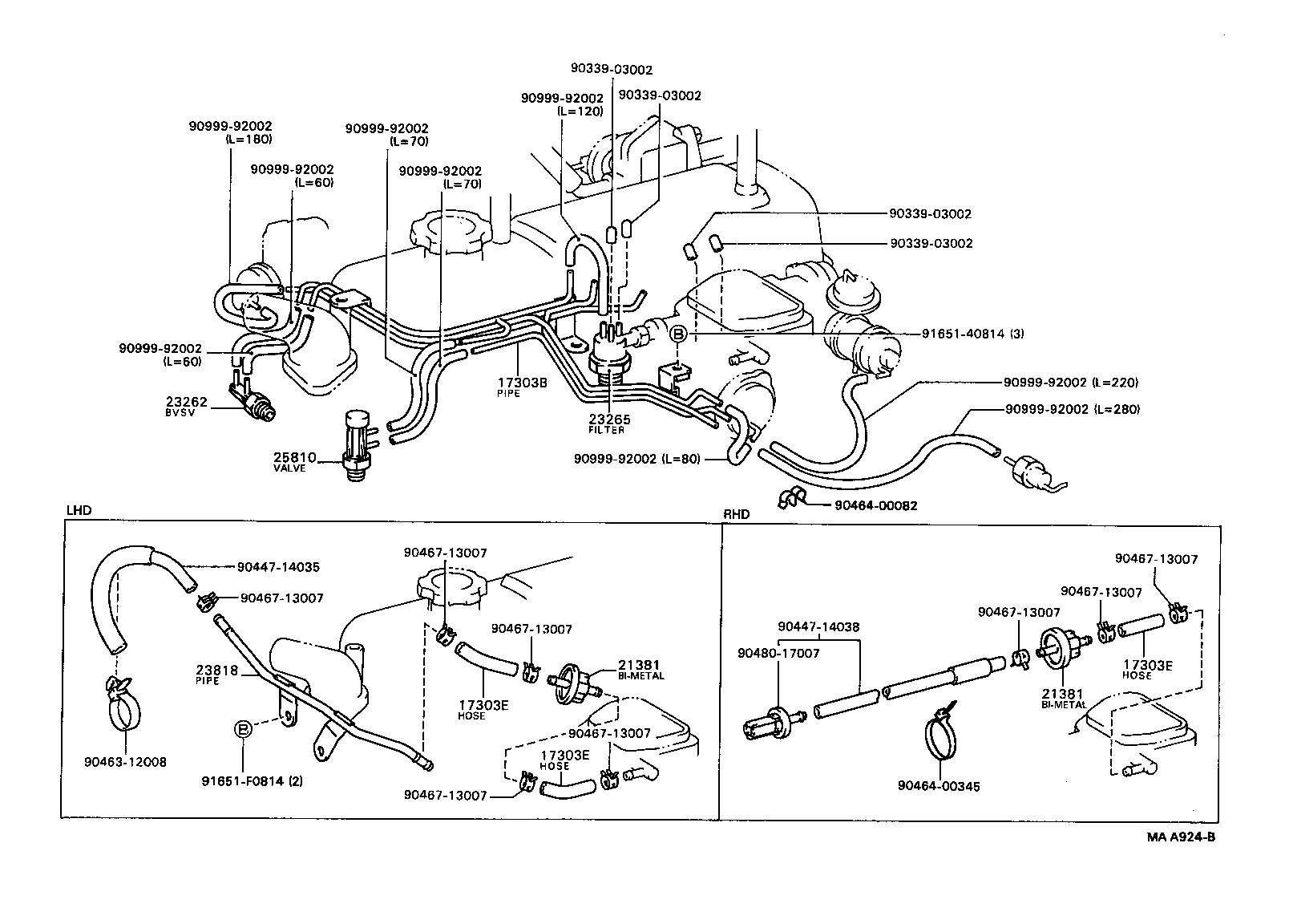  HILUX 4RUNNER 4WD |  VACUUM PIPING