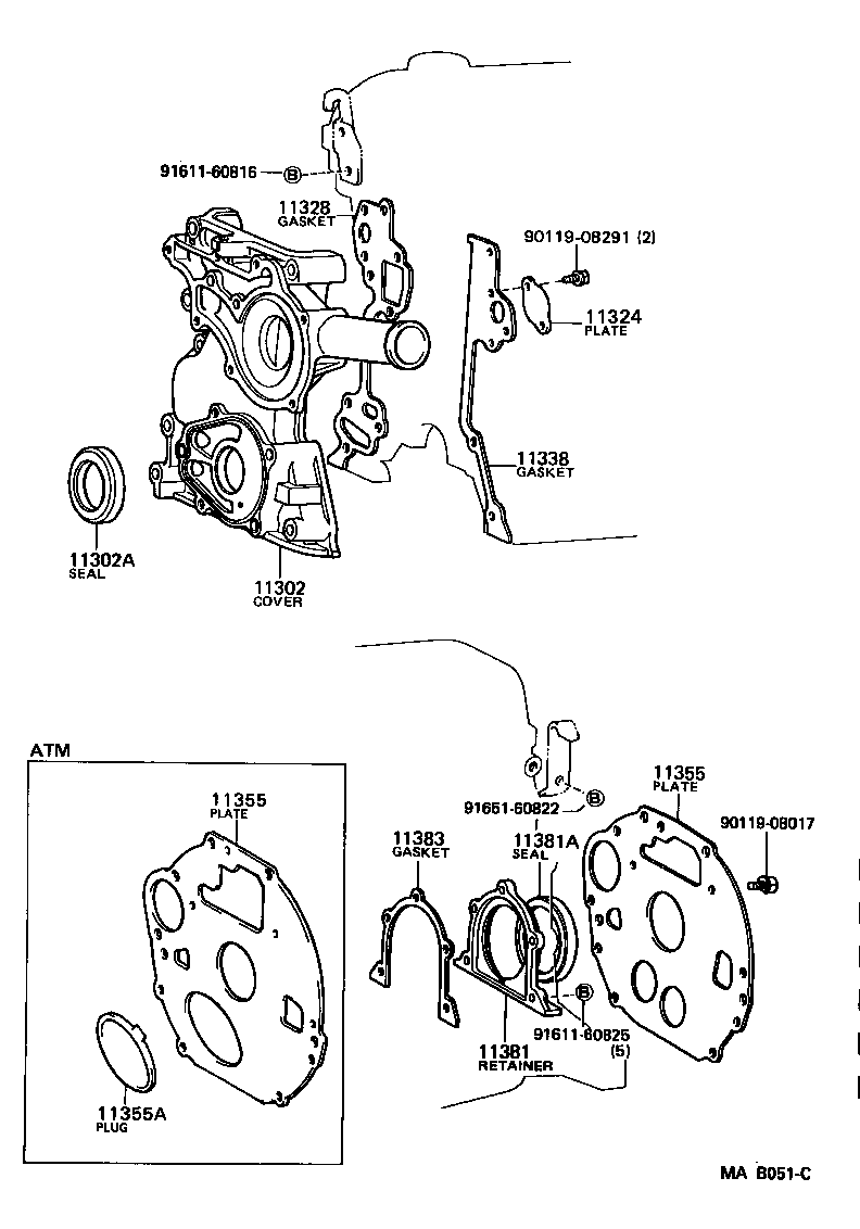  CRESSIDA |  TIMING GEAR COVER REAR END PLATE