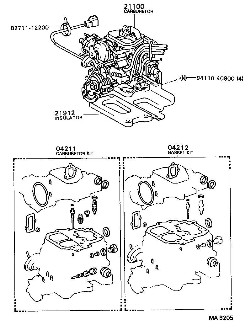  MODEL F |  CARBURETOR ASSEMBLY