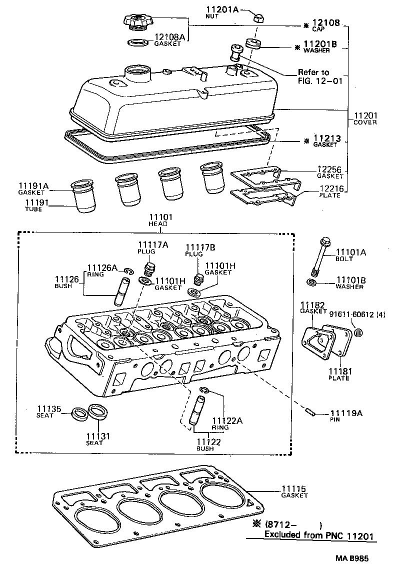  TOYOTA1000 |  CYLINDER HEAD