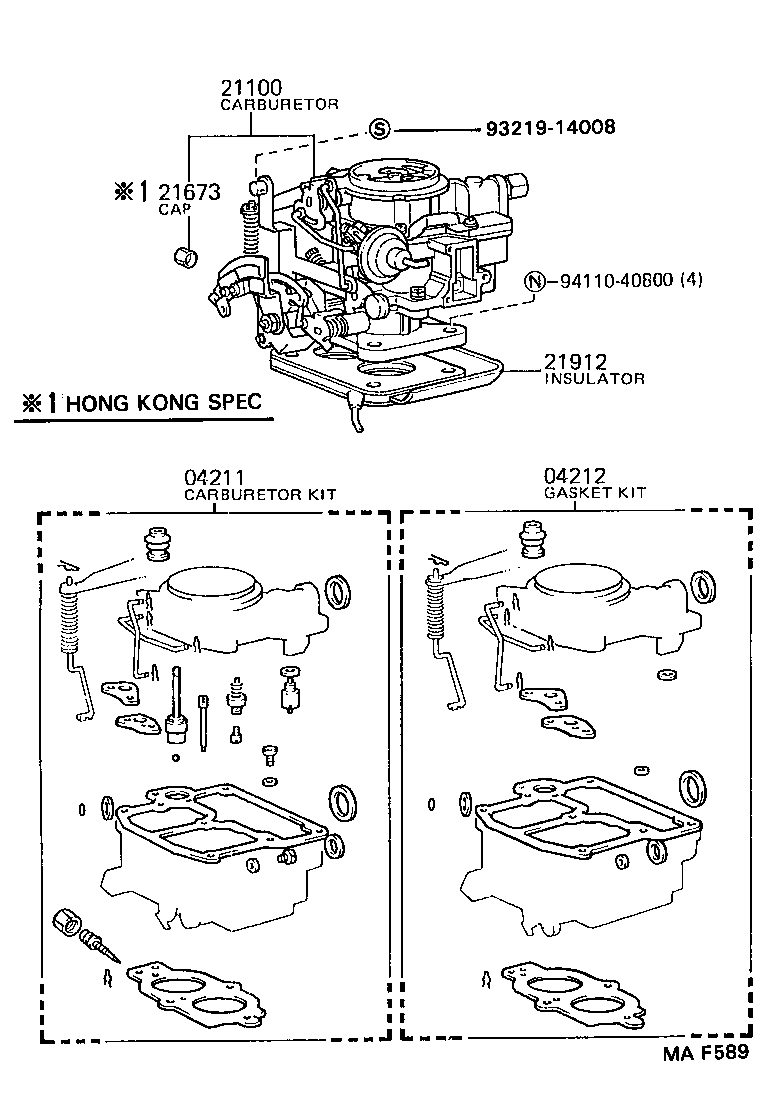  LITEACE VAN WAGON |  CARBURETOR ASSEMBLY