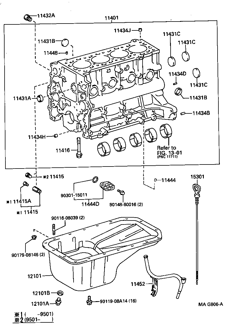  T100 |  CYLINDER BLOCK