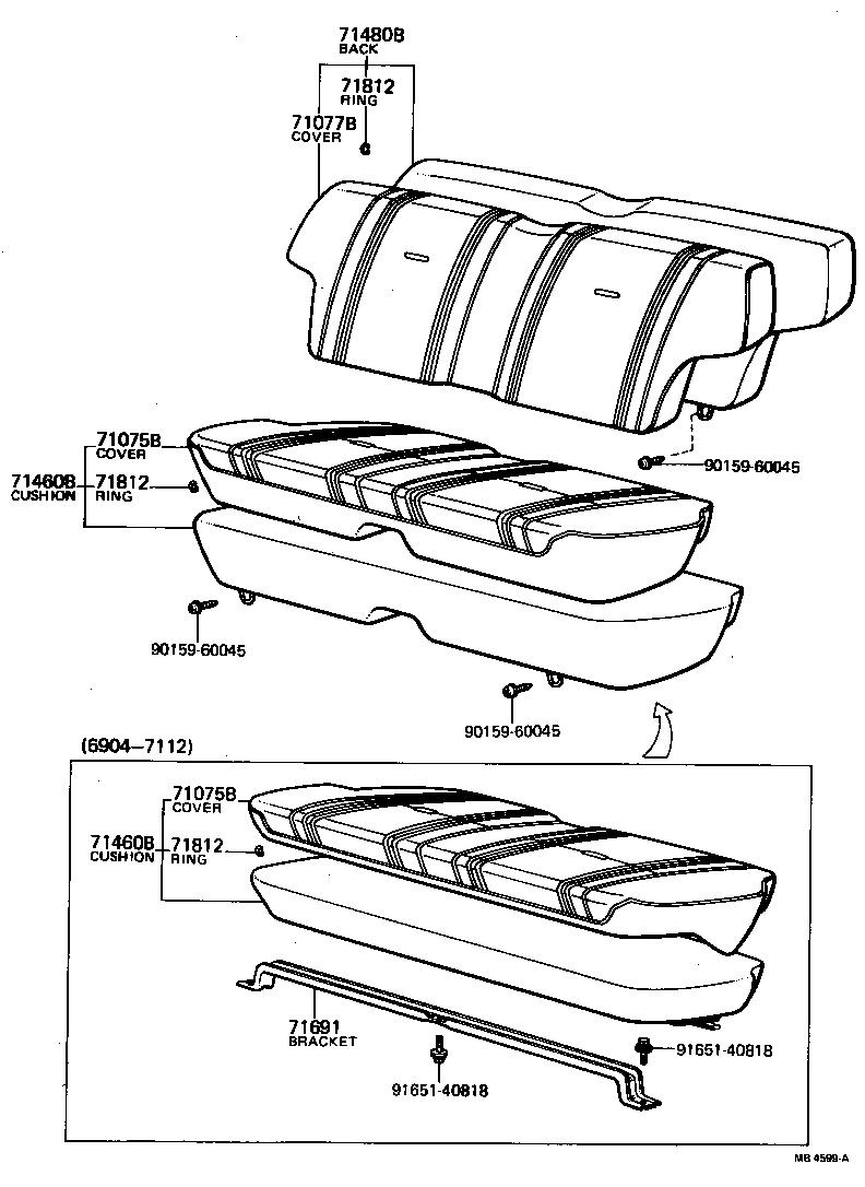  TOYOTA1000 |  REAR SEAT SEAT TRACK