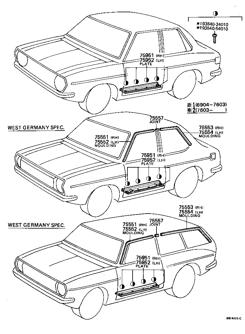  TOYOTA1000 |  SIDE MOULDING