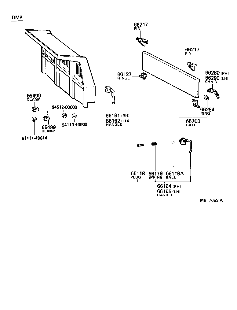  HEAVY DUTY TRUCK |  REAR BODY GUARD FRAME TAIL GATE