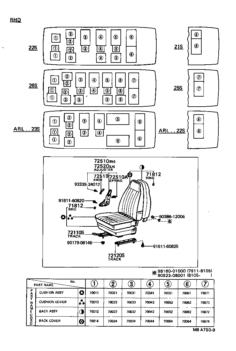  COASTER |  SEAT SEAT TRACK
