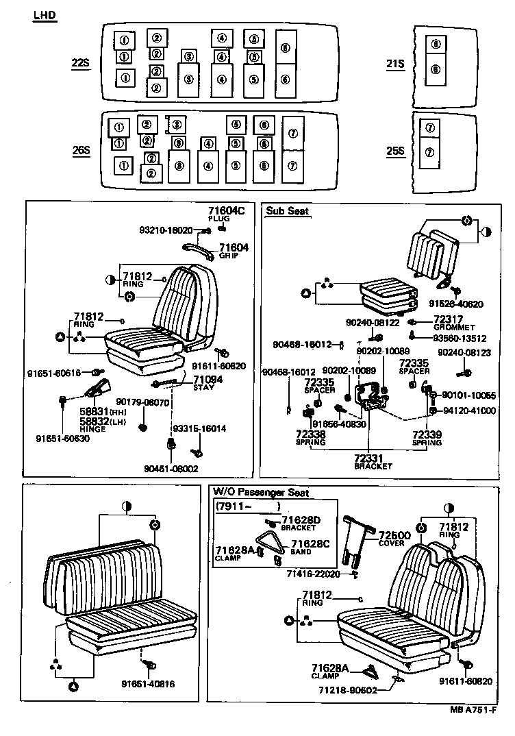  COASTER |  SEAT SEAT TRACK