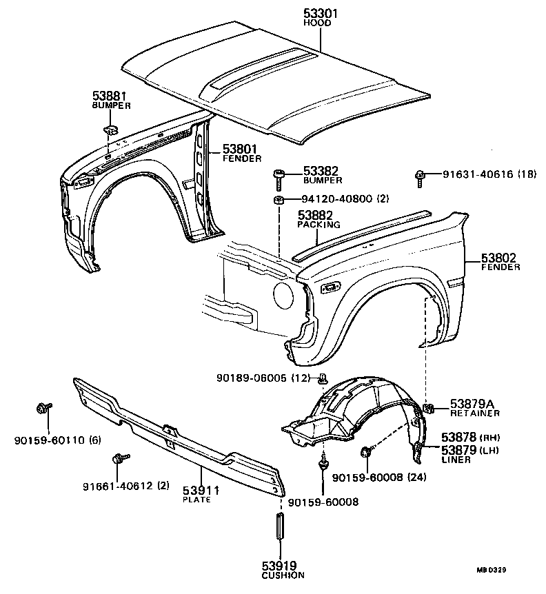  STOUT |  HOOD FRONT FENDER