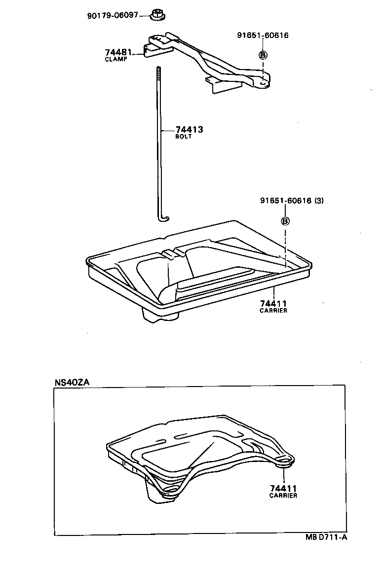  TERCEL |  BATTERY CARRIER