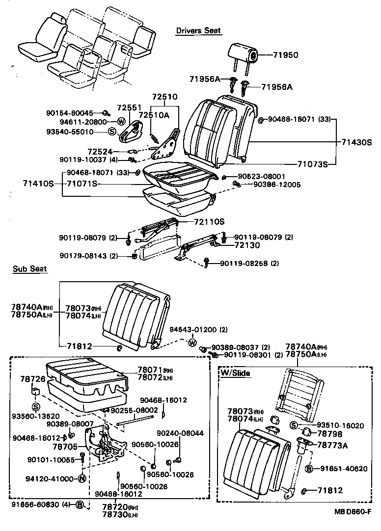  COASTER |  SEAT SEAT TRACK